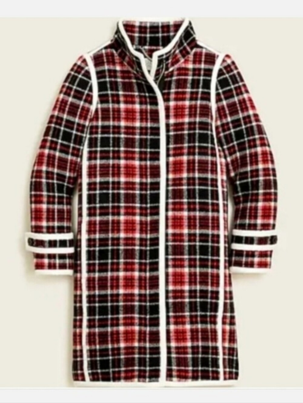 JCREW COLLECTION CAR COAT IN WINTER PLAID ITALIAN STADIUM COAT